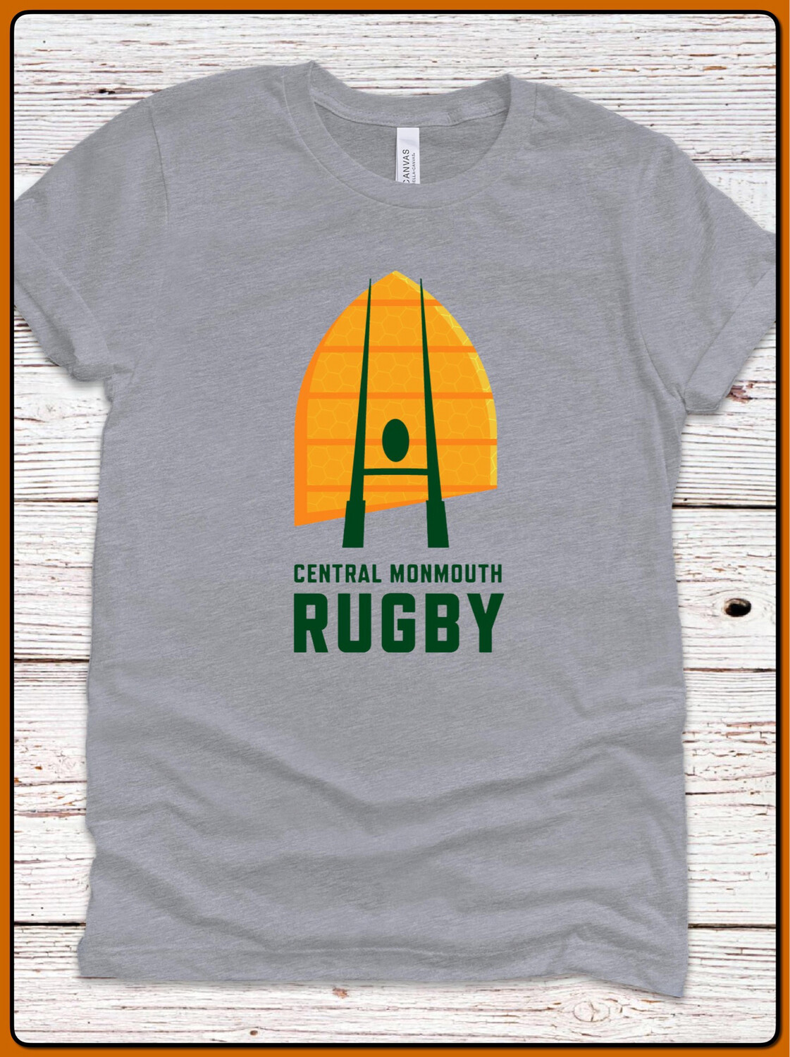Central Monmouth Rugby Grey T Shirt ADULT &amp; YOUTH
