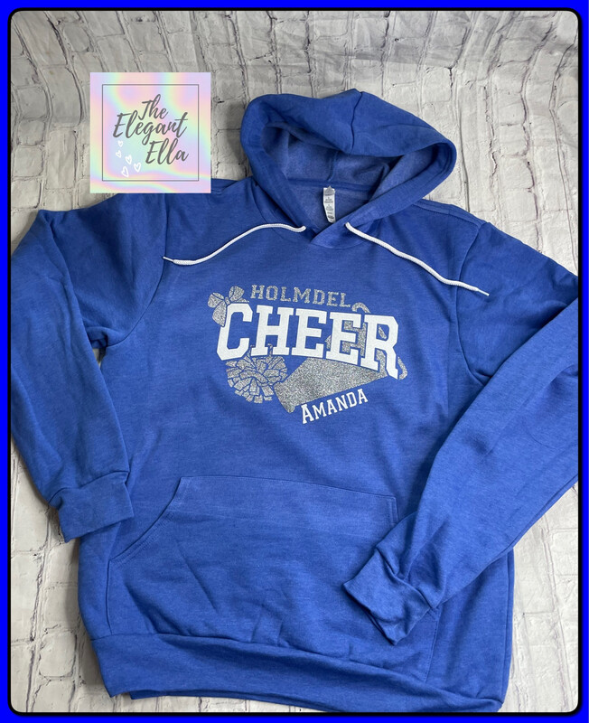Holmdel Glitter Cheer Hoodie Adult And Child Sizes