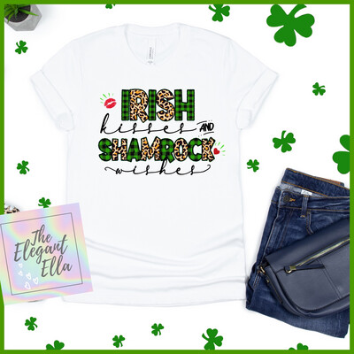 Irish Kisses Shamrock Wishes St Patrick’s Day T-Shirt