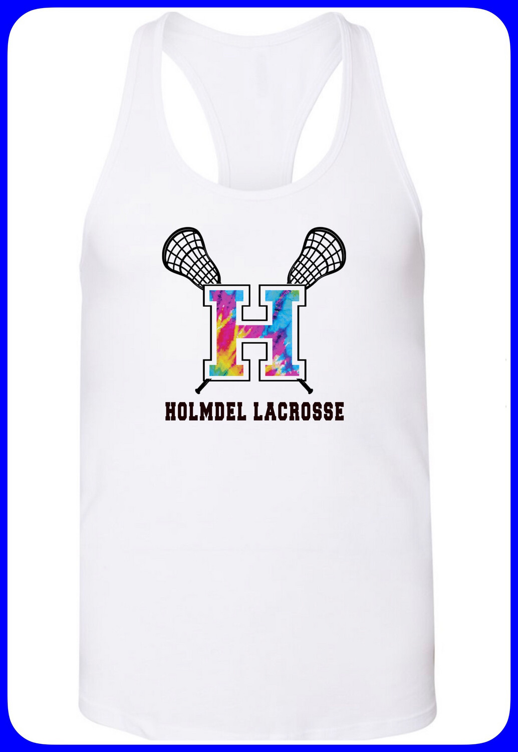 Tie Dye - H lacrosse Racer Back Tank
