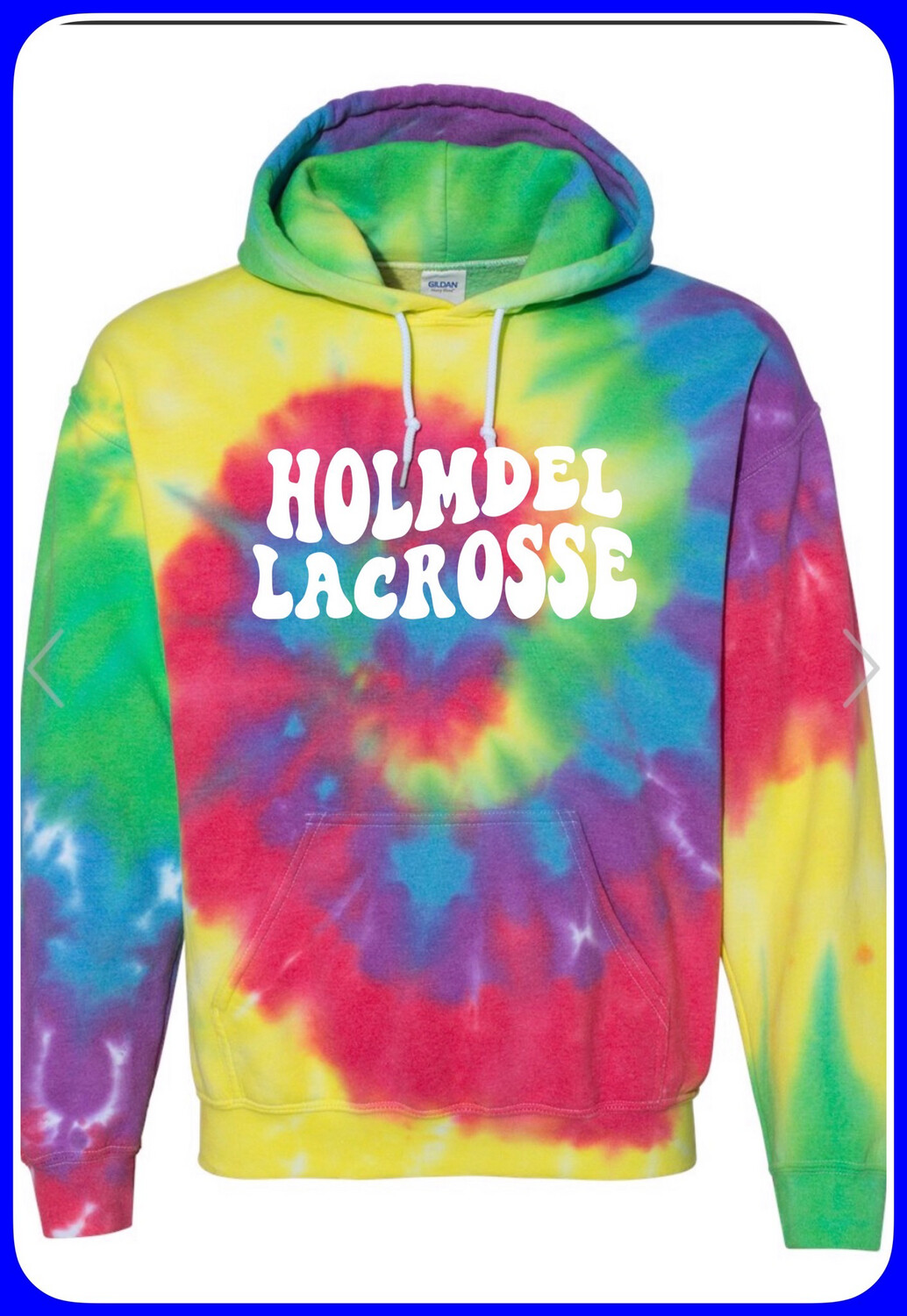 Holmdel lacrosse Rainbow Tie Dye Hoodie 