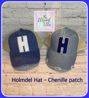 Distressed Chenille Patch Holmdel Hat