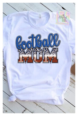 Football MOM Graphic T- shirt Gray Or White 