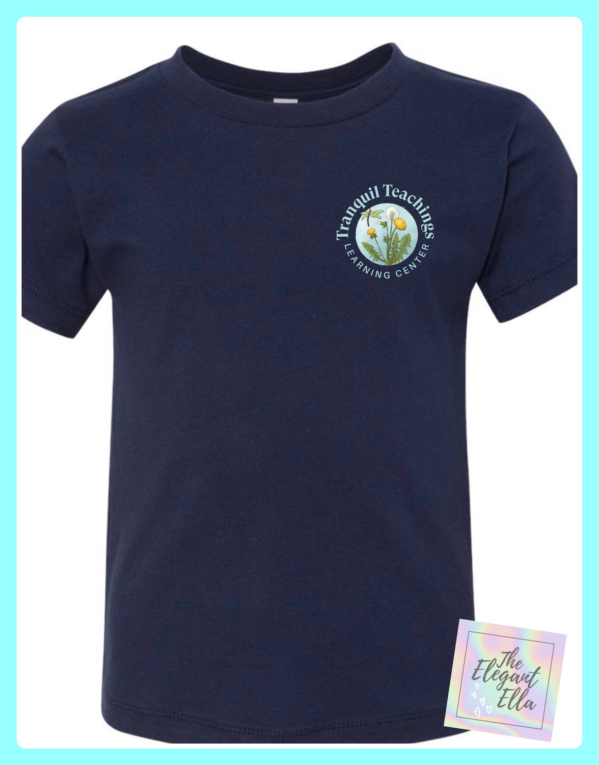 Navy Blue Tranquil Teaching T shirt YOUTH, TODDLER &amp; ADULT