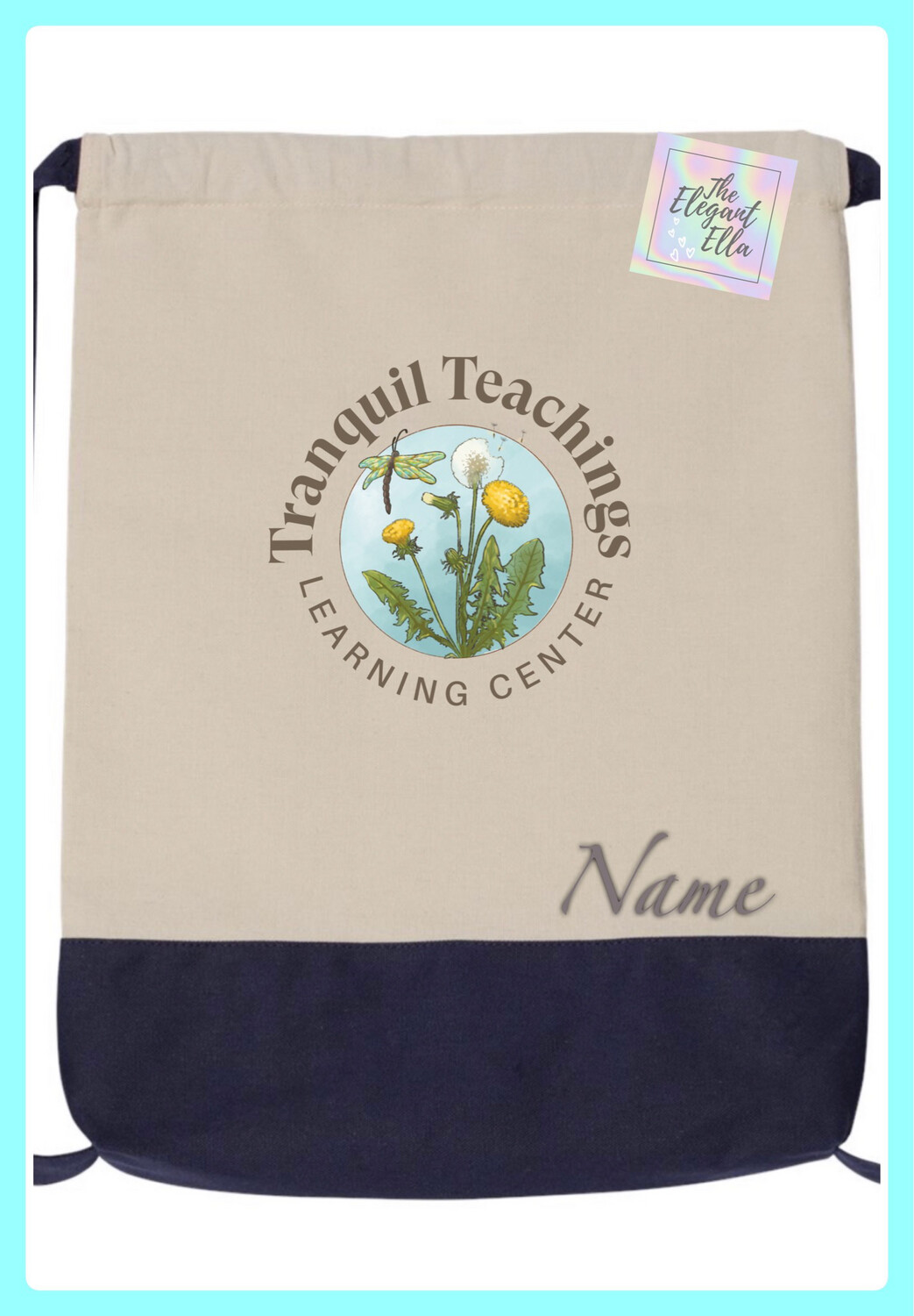 Natural Canvas Drawstring Bag