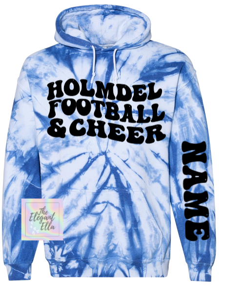 Retro Holmdel Football &amp; Cheer tie dye Sweatshirt