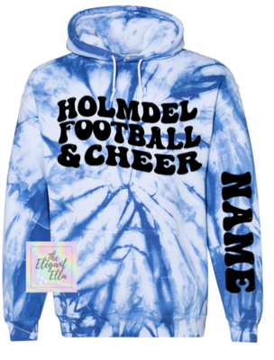 Retro Holmdel Football & Cheer tie dye Sweatshirt