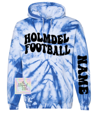 Retro Holmdel Football tie dye Sweatshirt