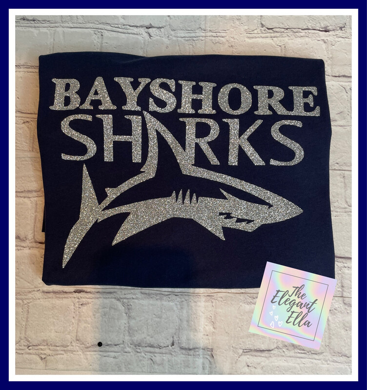 Bay Shore Sharks Silver Glitter Hoodie