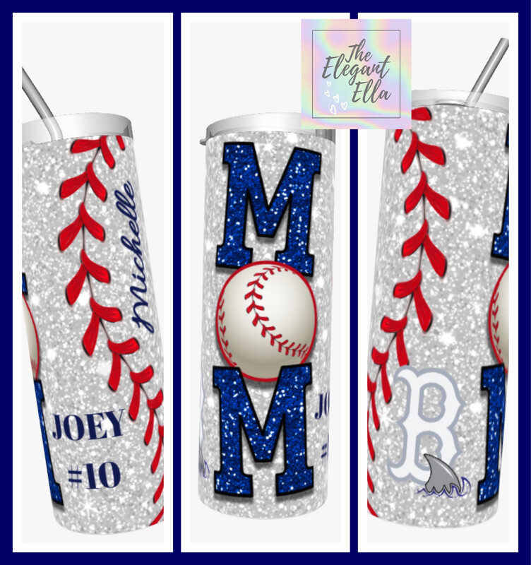 Baseball Mom Travel Tumbler - Logo With Lid