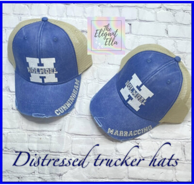 Glitter Distressed H Hat