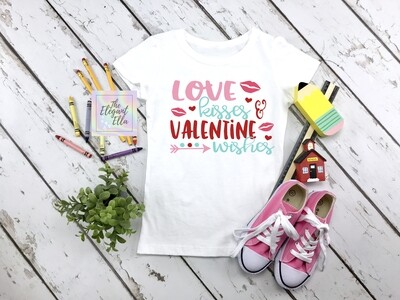 Love Kisses Valentine Wishes t-shirt
