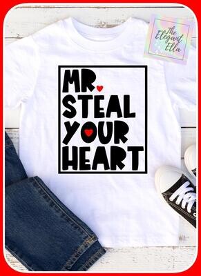 Mr. Steal your Heart Valentine t-shirt