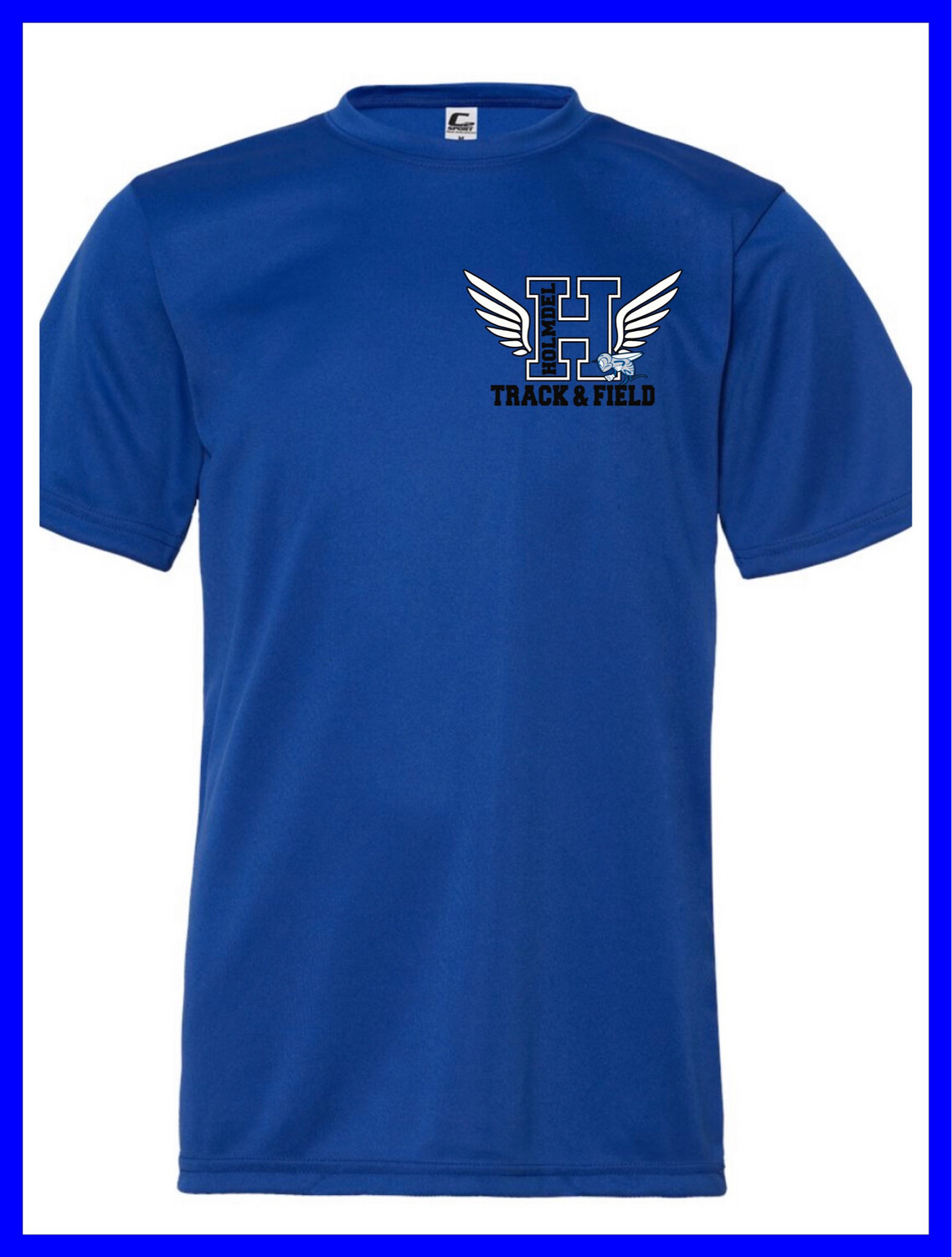 Royal blue Track &amp; Field Dri Fit t shirt