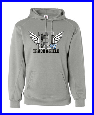 Silver Performance Fleece dri Fit Holmdel Track & Field Sweatshirt- Badger Sport
