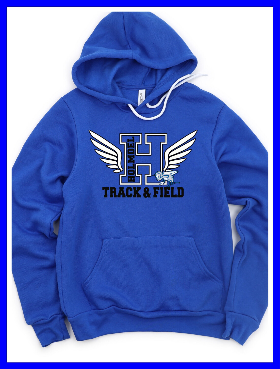 Royal blue Holmdel Track &amp; Field Sweatshirt- premium brand Bella Canvas