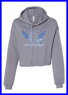 Track And Field Woman’s Silver Cropped Sweatshirt