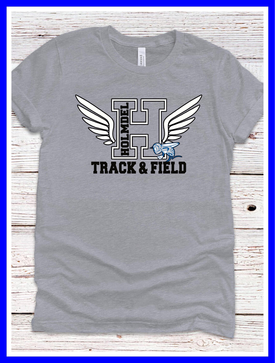 Heather Gray Holmdel Track &amp; Field T shirt