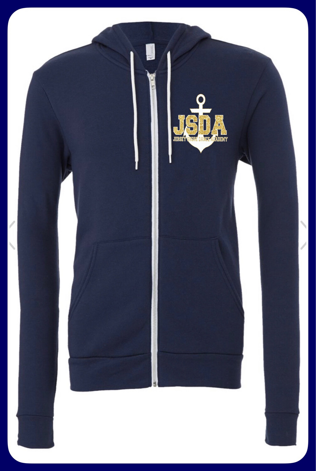 JSDA Solid Navy Full Zip - Adult, Youth &amp; Toddler