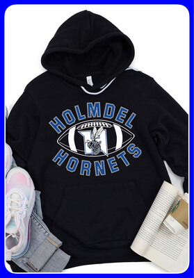 BLACK YOUTH & ADULT Holmdel FOOTBALL hoodie