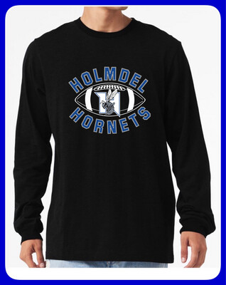 Black or Dark Heather Gray- ADULT OR YOUTH FOOTBALL Long Sleeve T Shirt