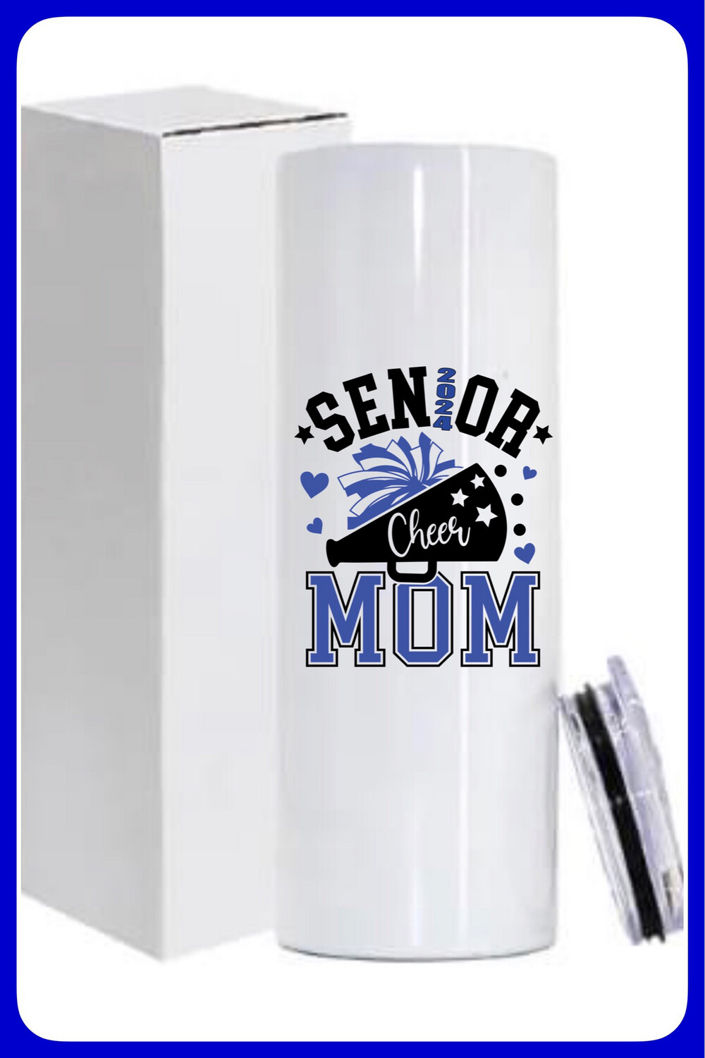 Senior Cheer Mom Skinny Tumbler