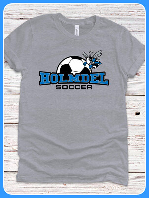 Holmdel Soccer T shirt- Light Heather Gray
