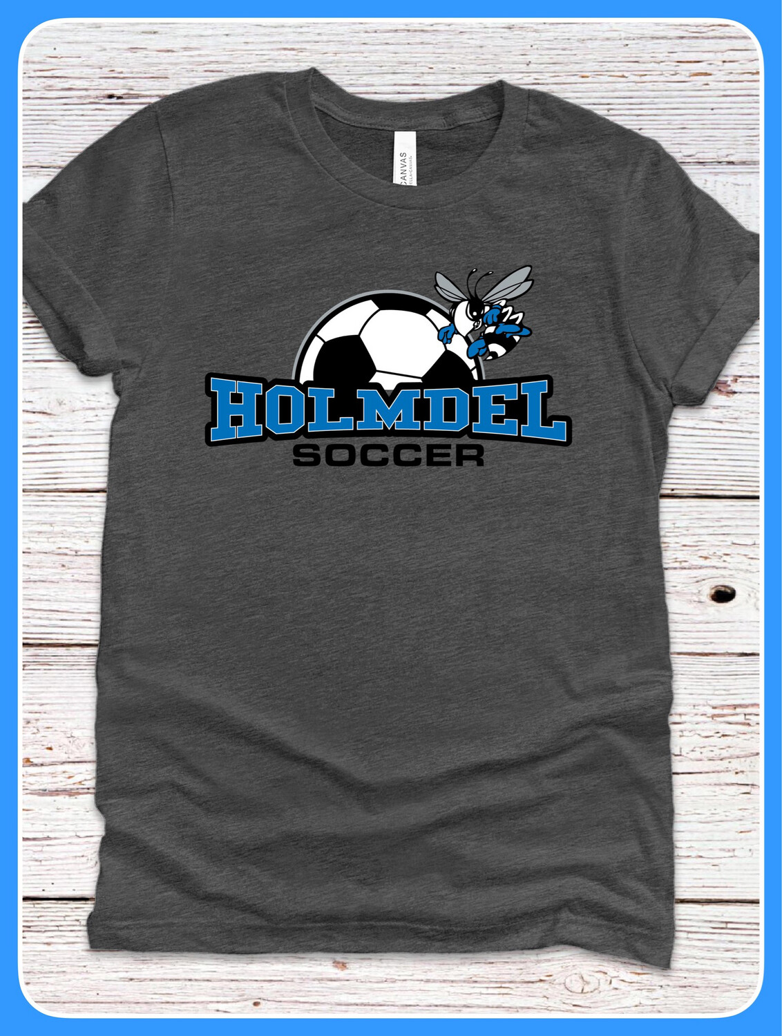 Holmdel Soccer T shirt- Deep Heather Gray