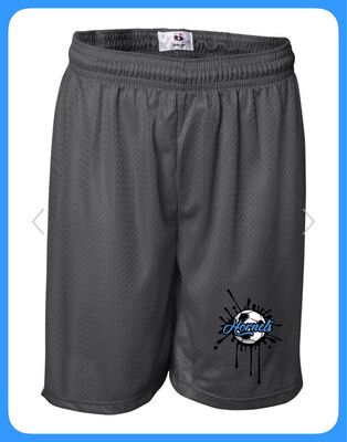7 inch mesh athletic shorts- Graphite