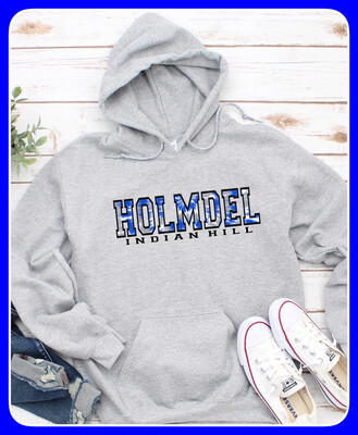 Heathered Royal Or Gray Holmdel- Indian Hill pullover YOUTH & ADULT-