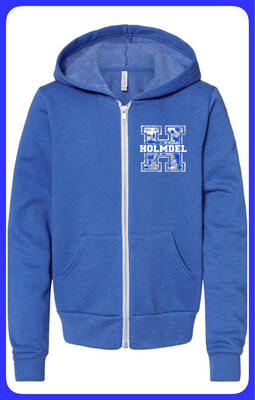 Blue Zip Up Holmdel H Hoodie - Adult And Youth Sizes