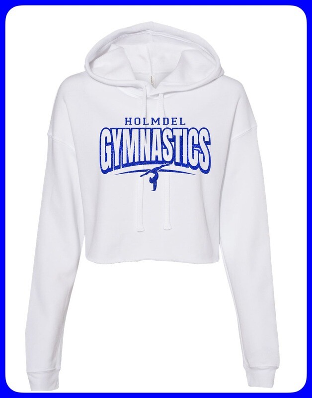 Holmdel HS WHITE Gymnastics CROPPED Sweatshirt