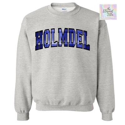 HOLMDEL PLAID crewneck Sweatshirt