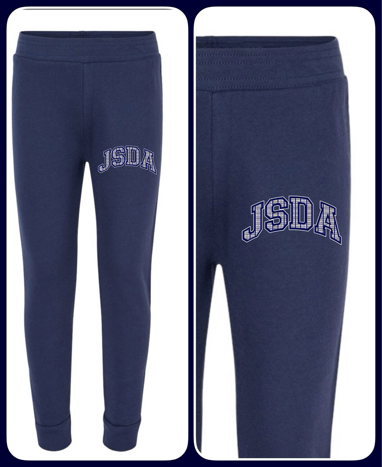 JSDA Navy joggers - Adult- Youth-Toddler