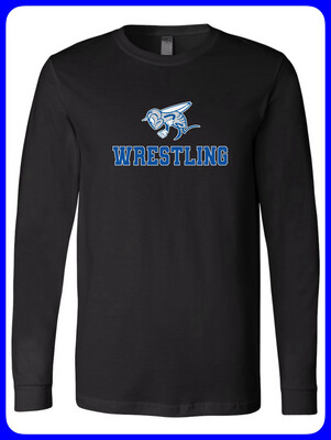 HHS Wrestling Long sleeve Black Or Blue T-Shirt- Cotton
