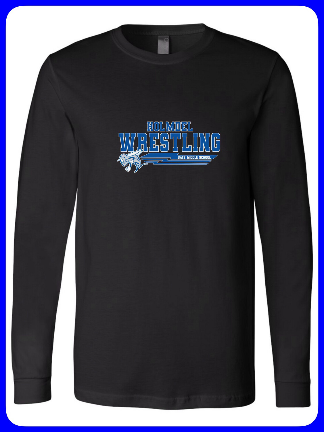 SATZ Wrestling Long sleeve Black Or Blue T-Shirt- Cotton