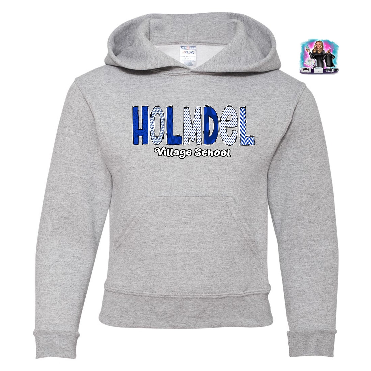 Gray Village Holmdel Doodle Hoodie