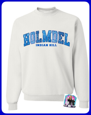 Holmdel Embroidery and Glitter effect crewneck