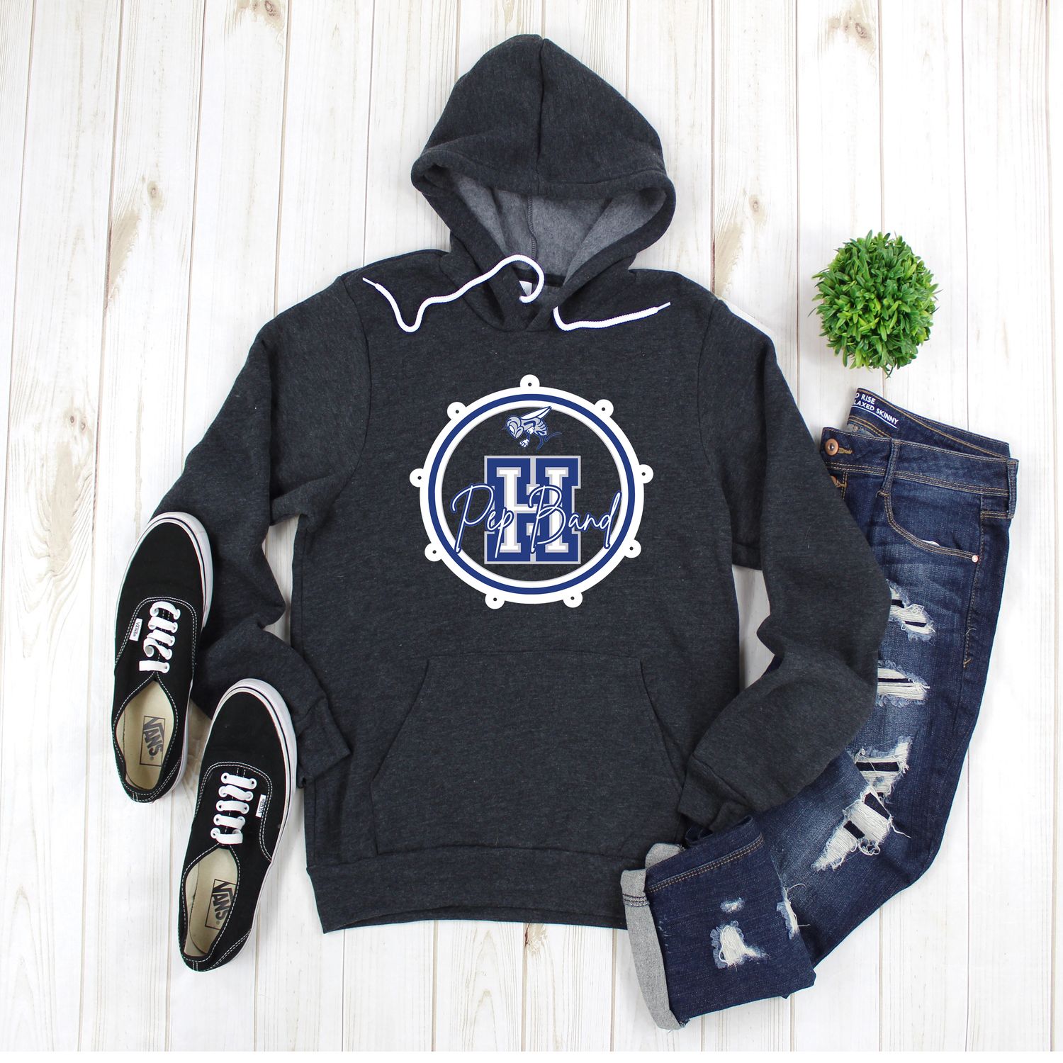 Pep Band Dark HEATHER Grey Hoodie
