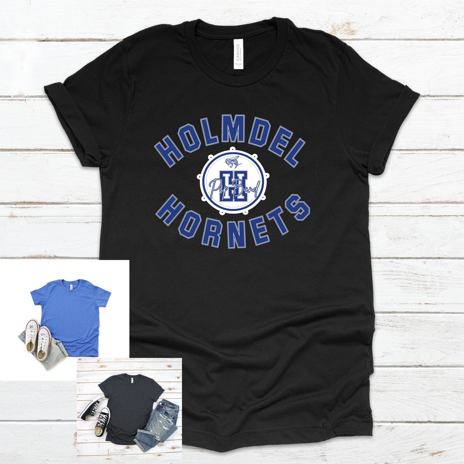 HOLMDEL HORNETS BLACK PEP BAND T SHIRT