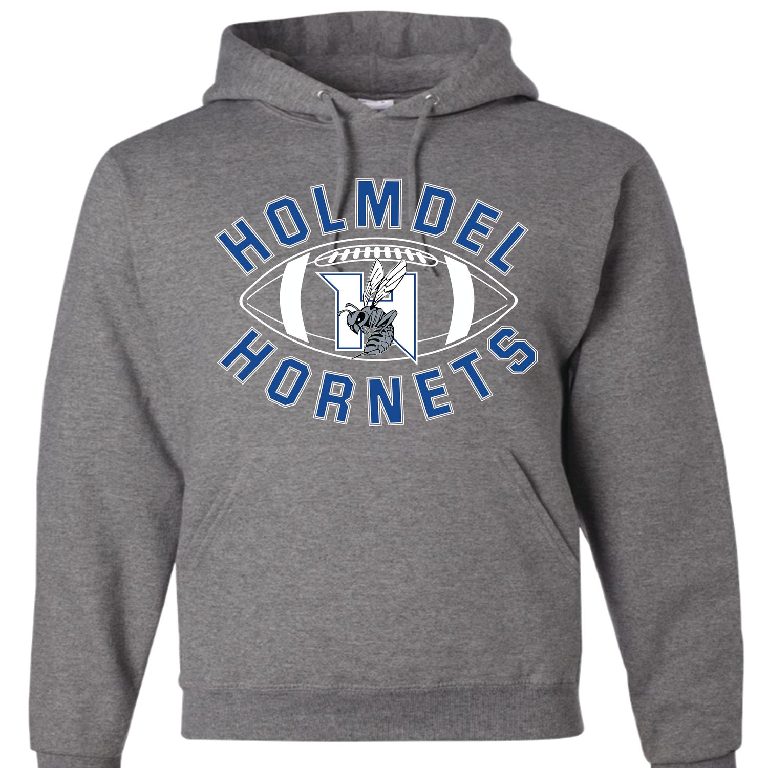 Oxford Gray YOUTH &amp; ADULT Holmdel FOOTBALL hoodie