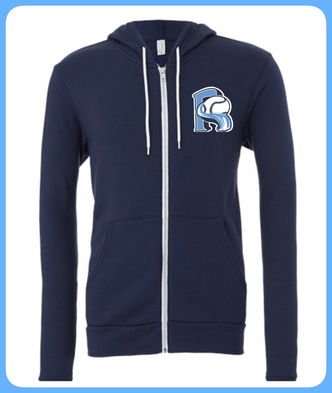 RIPTIDE zip up bella canvas sweatshirt