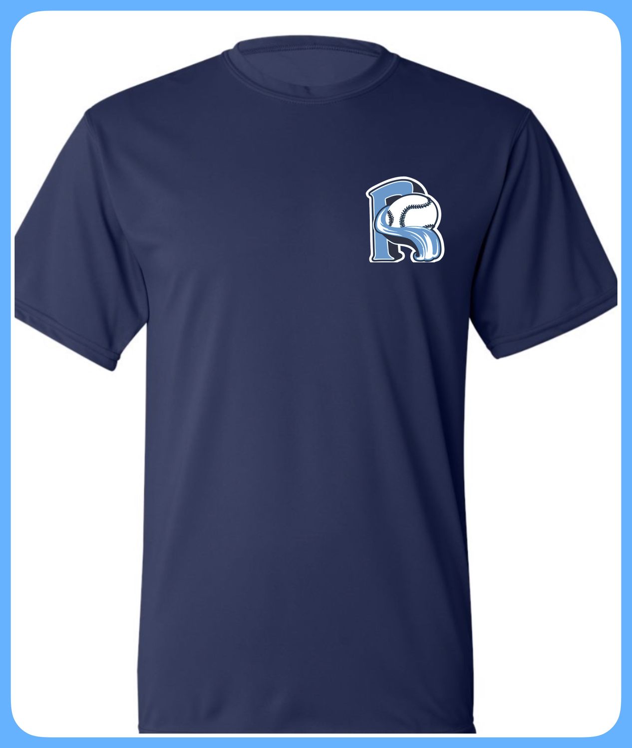 RIPTIDE LOGO dry-fit navy t-shirt
