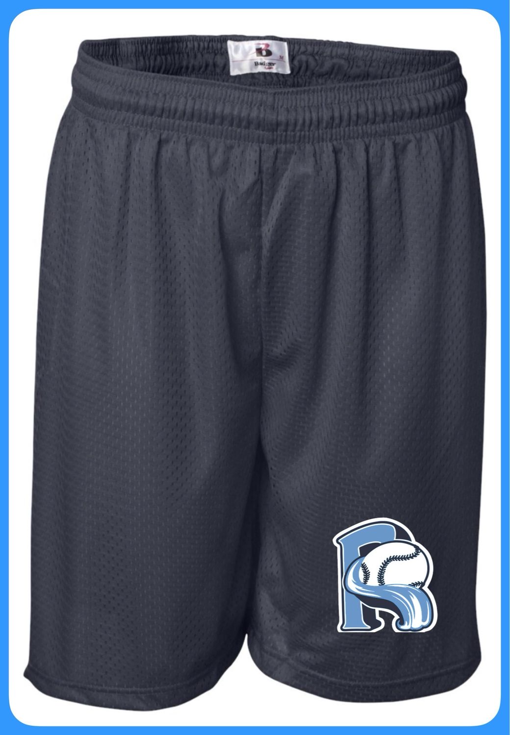 Badger 7 Inch Navy Riptide Shorts
