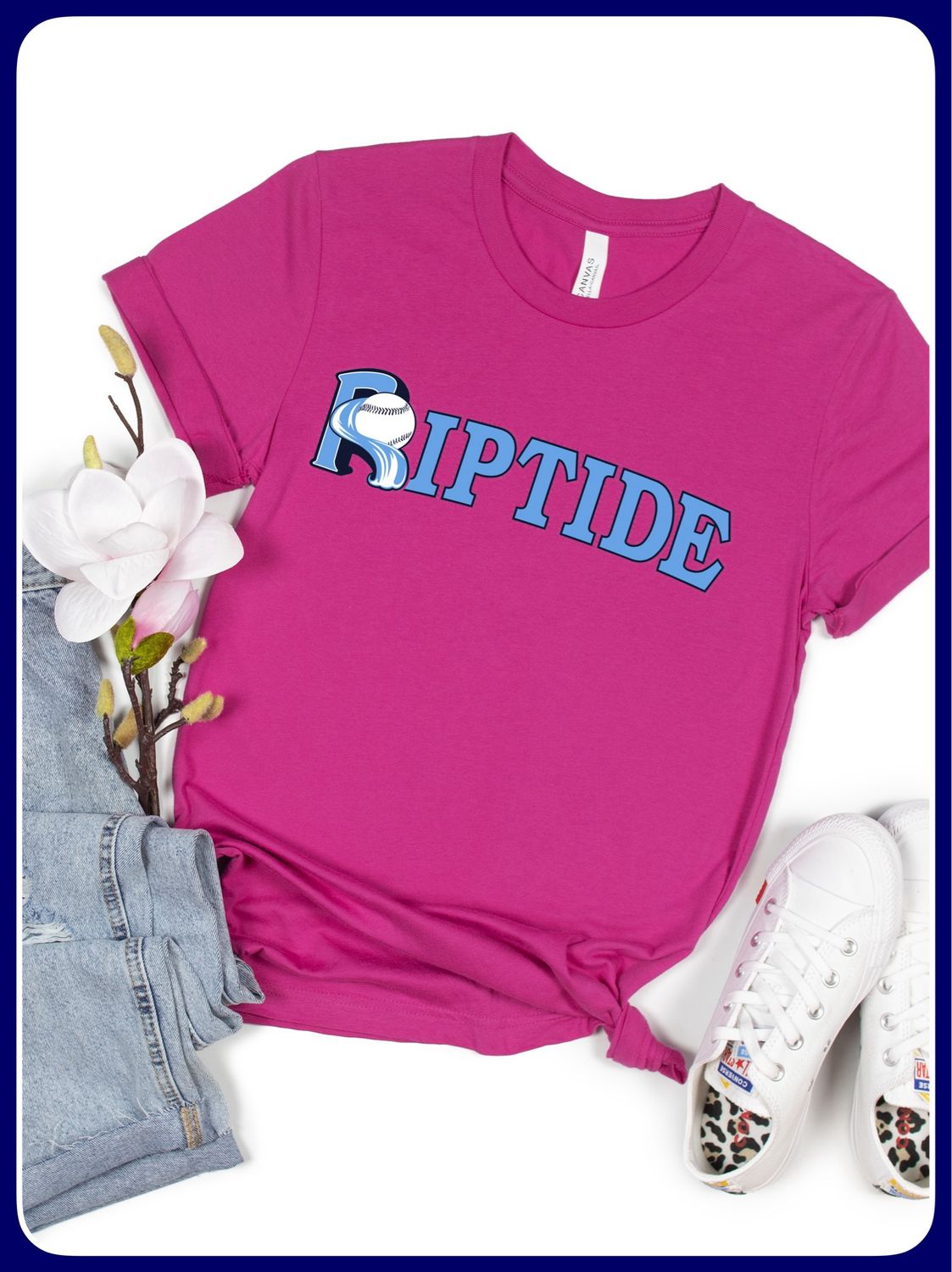 RIPTIDE Hot Pink cotton T shirt
