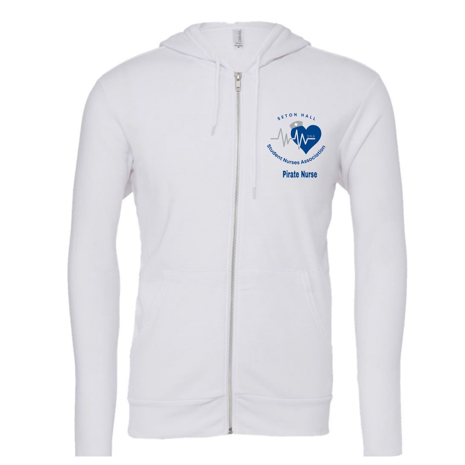 SH white ZIP UP Sweatshirt