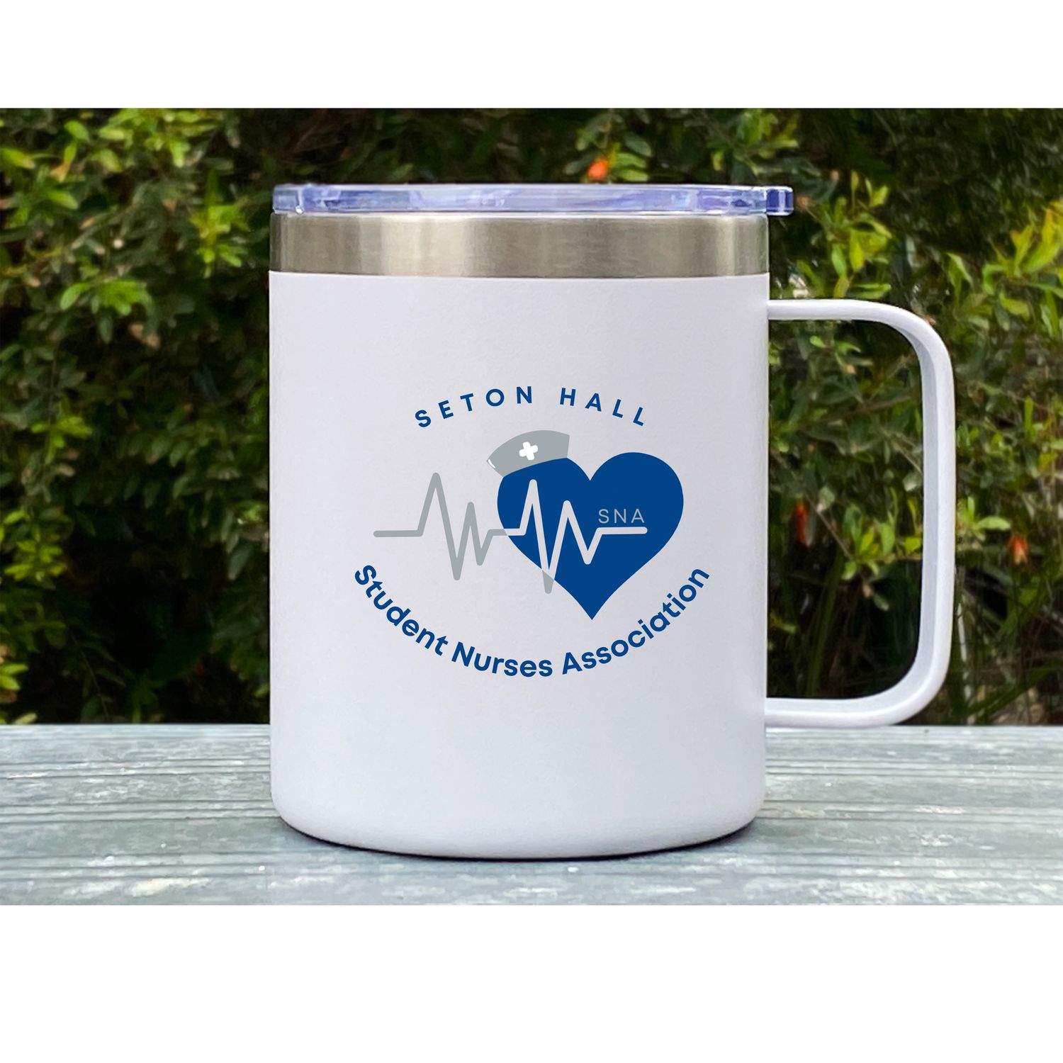 SH stainless steel travel mug