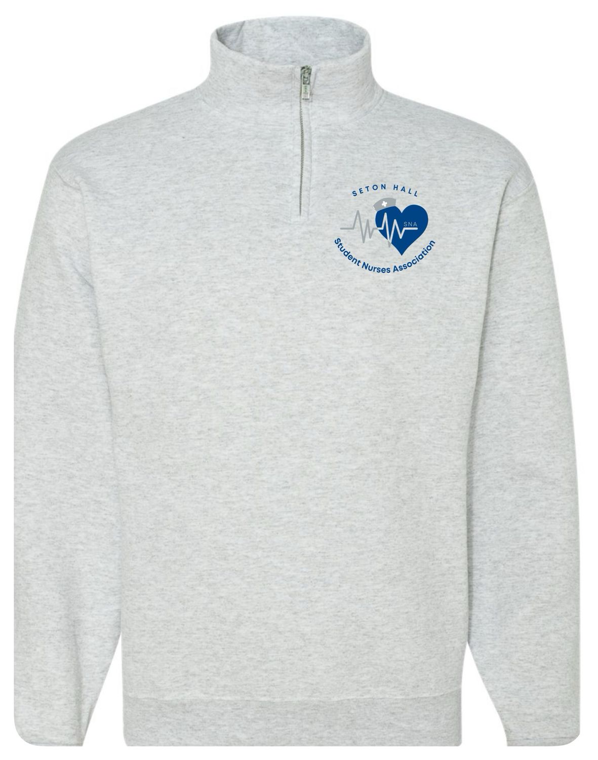 SH Ash gray 1/4 ZIP Sweatshirt