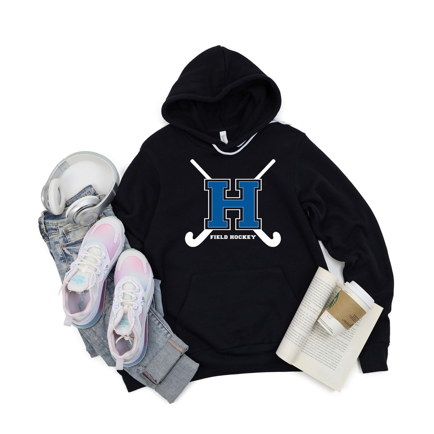 Black H Field Hockey Hoodie