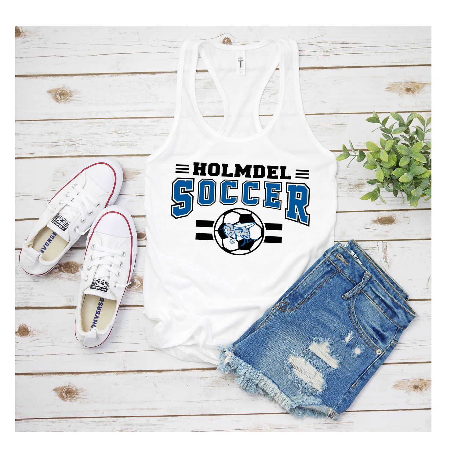 Bella Canvas Woman’s Racer Back Tank -white or Royal Blue